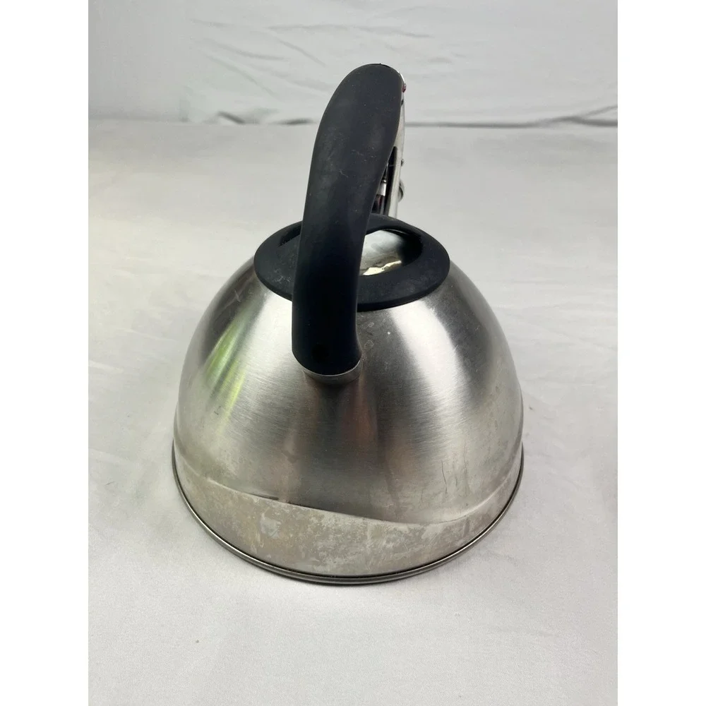 Masterclass Premium  Whistling Tea Kettle Bouilloire Sifflante 2.6 QT Gray Black